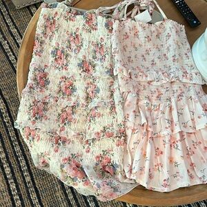 Girls floral tie dresses size 12 and size large